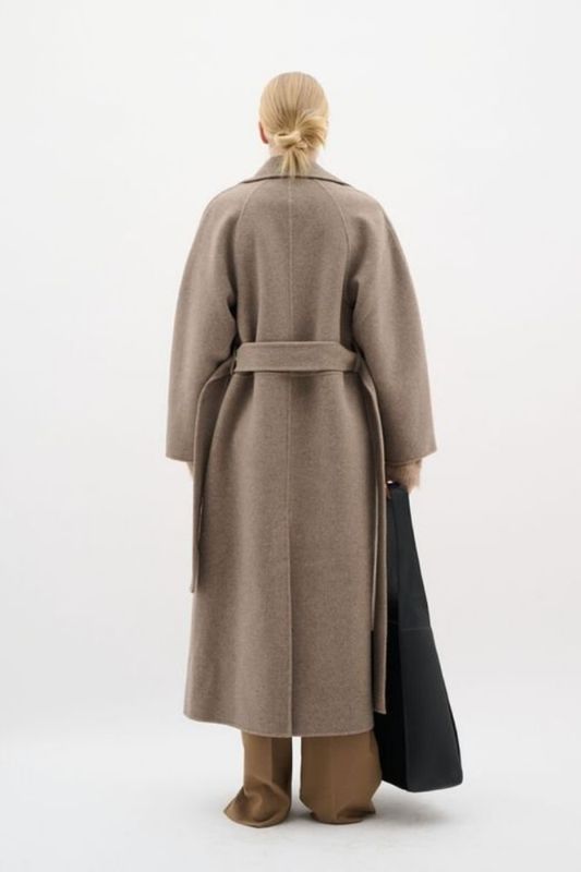 Yilla Long Coat Sandy Grey Melange 