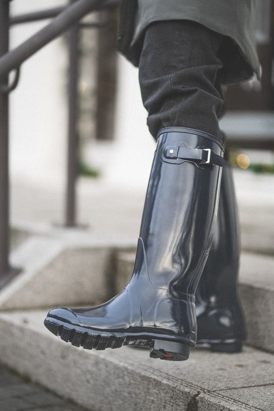 Original Tall Gloss Boot Navy 
