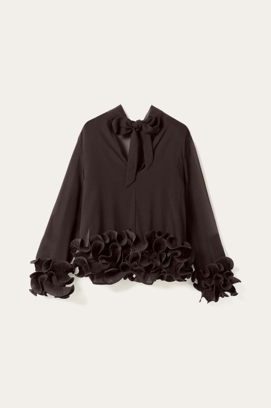 Latanietta Blouse Chocolate 