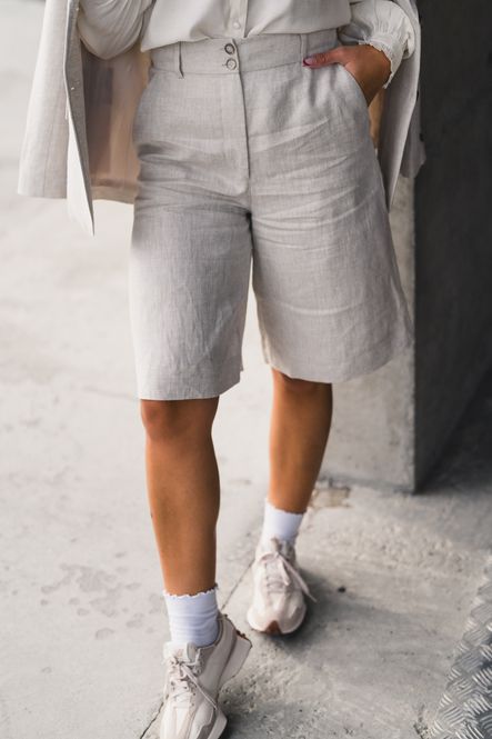 Hovedbilde Laura Long Shorts 888 Crystal Linen 
