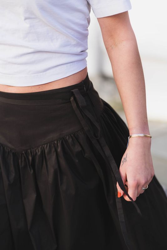Anais Poplin Skirt Chocolate Brown 