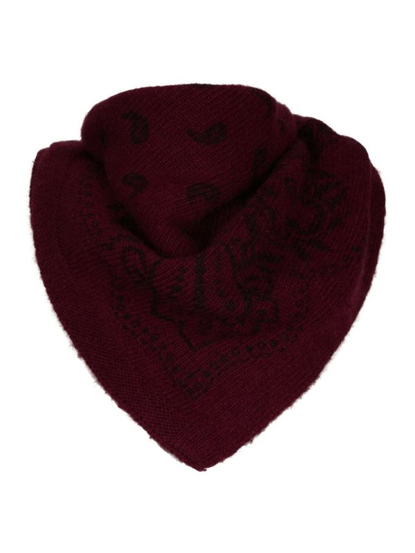 Adelina Paisley Knit Scarf Wine 