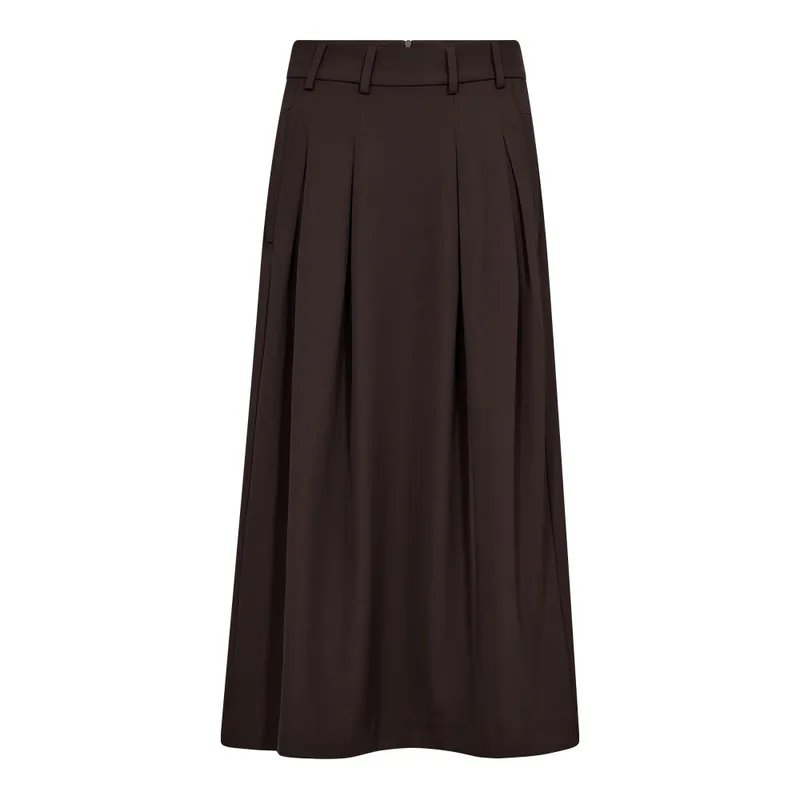 Alini Anya Pleat Skirt Dark Brown 