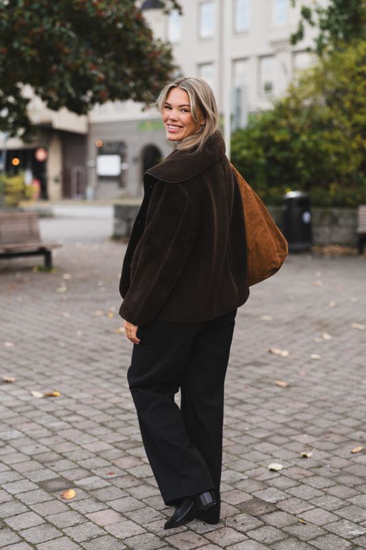 Edmund Teddy Jacket Dark Brown 