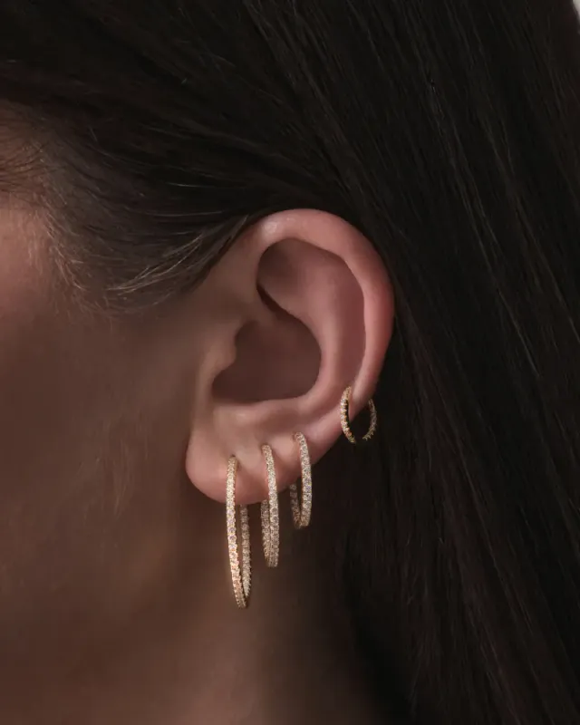 Eterno Hoops 15mm Gold 