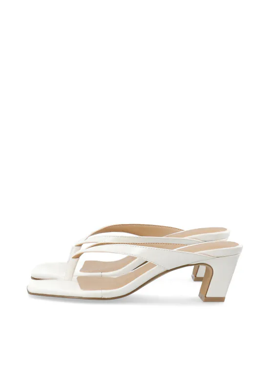 Spice Toe Post Faux Leather Offwhite 