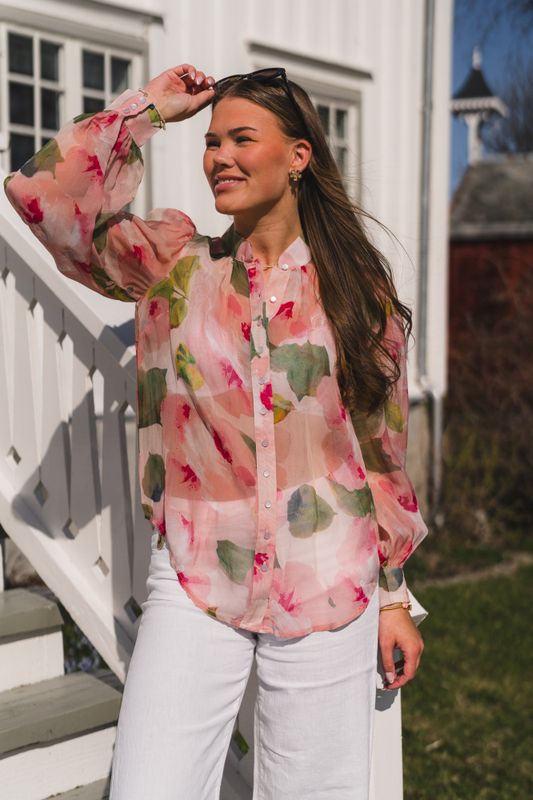 Organza Blouse Rosette 