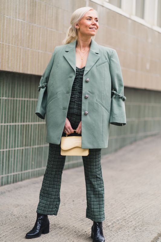 Cotton Suiting Oversized Blazer Green Bay