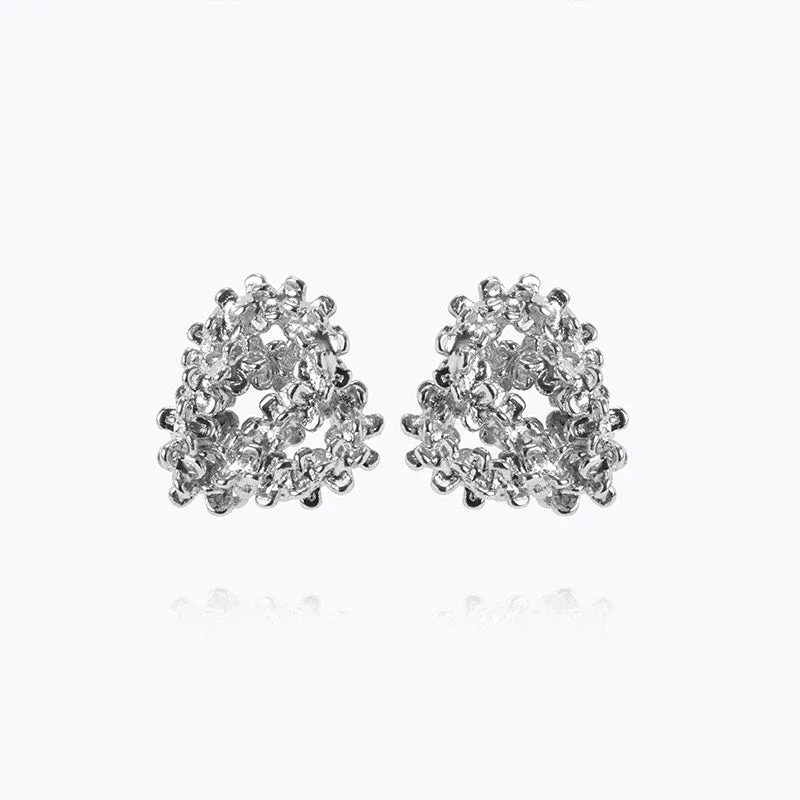 Mini Gemma Earrings Rhodium 
