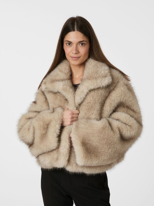 Steff Faux Fur Jacket Beige 