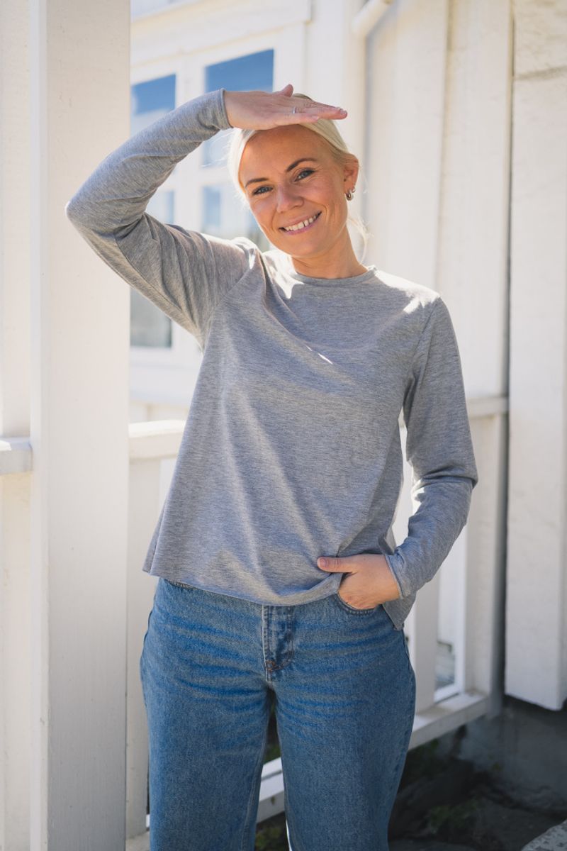 Lisa Longsleeve Grey Melange 