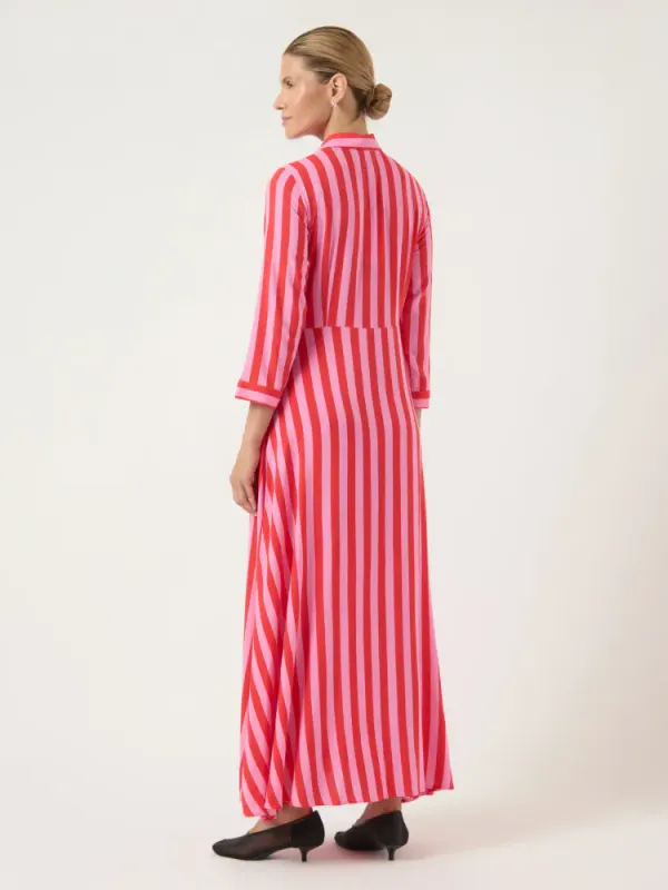 Savanna Long Shirt Dress Cyclamen Bittersweet 
