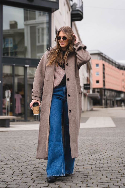 Keaton Wool Coat Taupe 