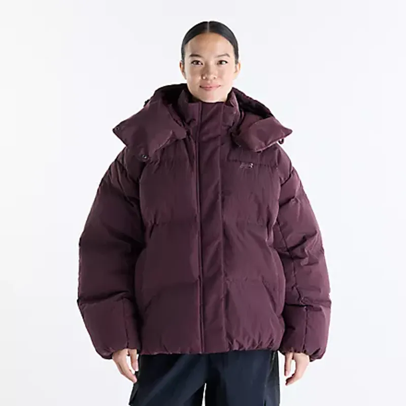 Premium Puffer Jacket Cherry Leather 