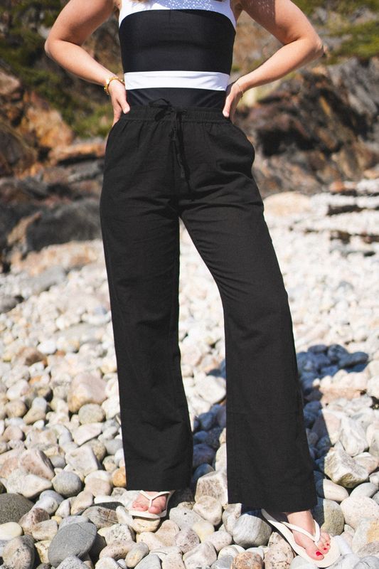 Sonar Linen Pants Black 