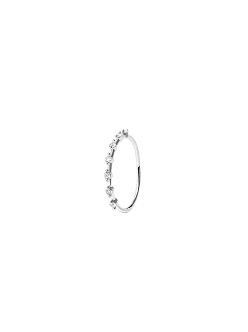 Hovedbilde Beaded Zirconia Stacker Ring Silver
