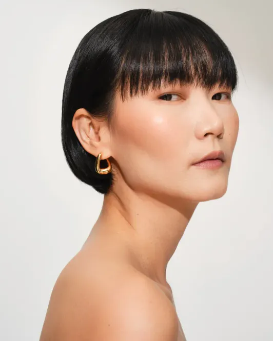 Hovedbilde Twist Hoops Gold 