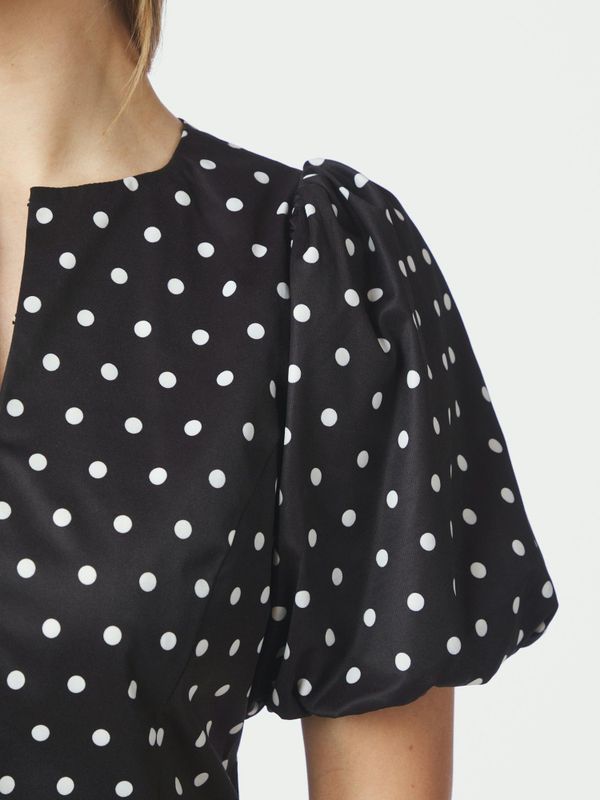 Anela Dot Blouse Black 