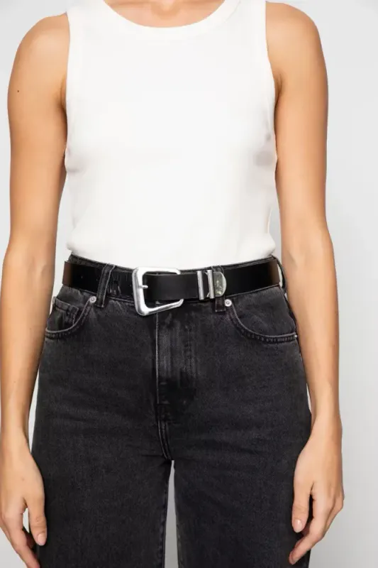 Bennett Belt Black Silver 