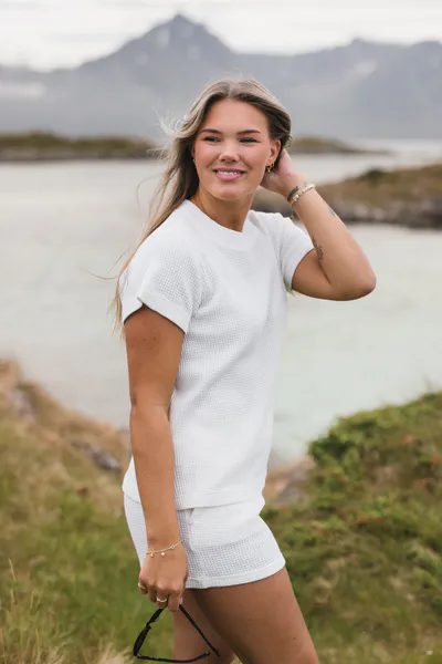 Hovedbilde Waffle Tee Offwhite 