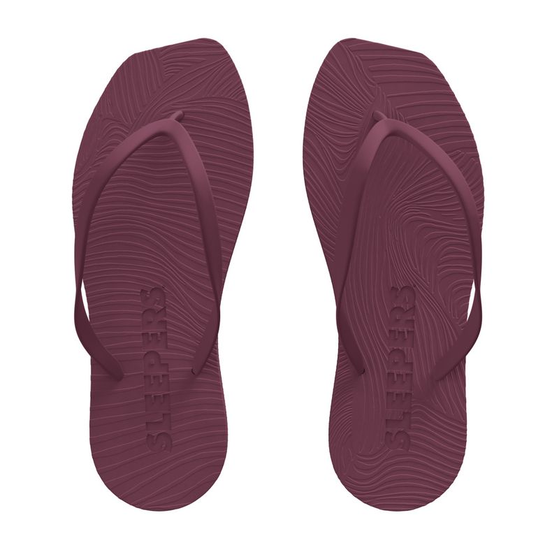 Tapered Flip Flops Burgundy 