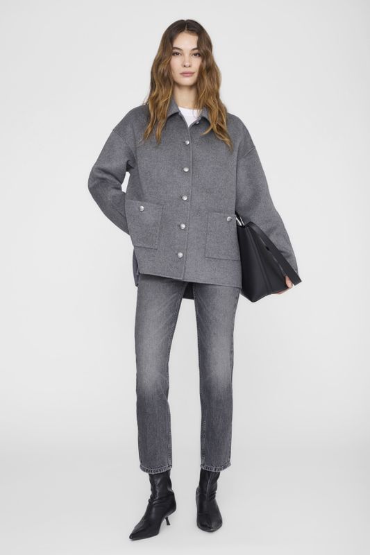 Luca Jacket Cashmere Blend Grey Melange 