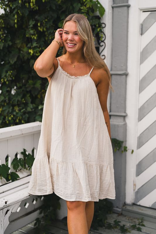 Tanger Short Dress White Swan 