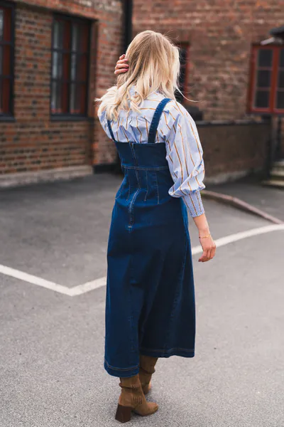 Hovedbilde Tyler Denim Long Dress Denim Blue 