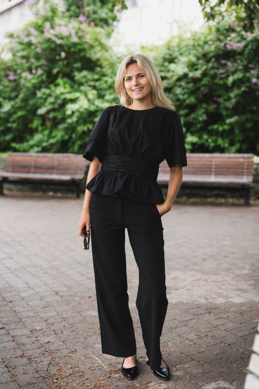 Annegret Poplin Blouse Black 