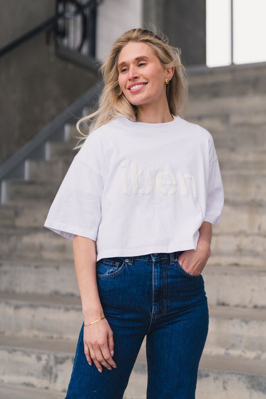 Rocky Cropped Tee White 