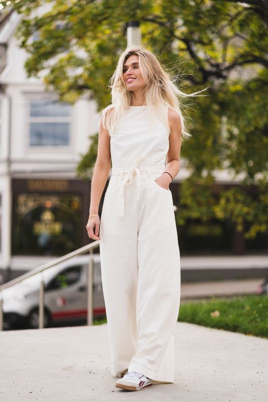 Boatneck Jumpsuit Natural 