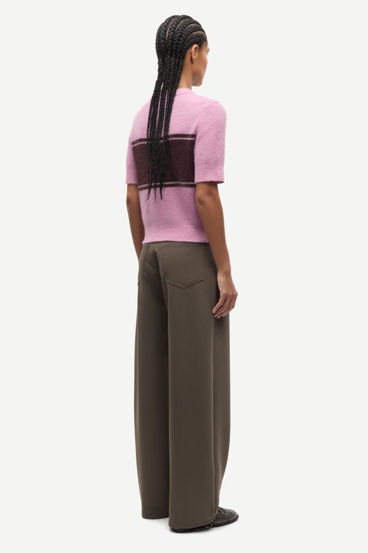Sanoura SS Cardigan 15556 Orchid Wide Stripe 