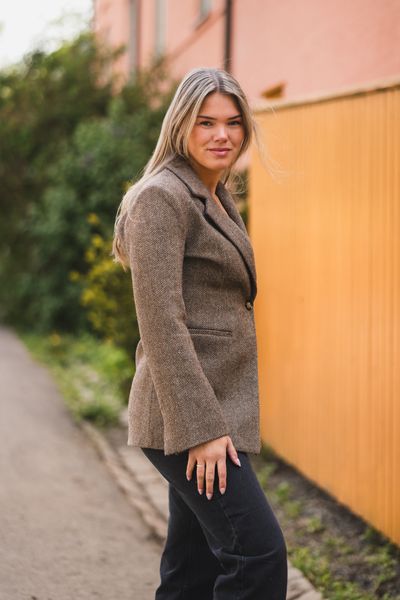 Hovedbilde Bowie Herringbone Blazer Brown 