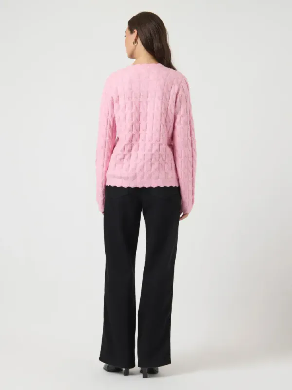 Bubera LS Knit Cardigan Moonlite Mauve 