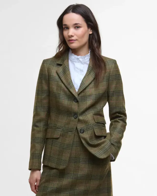Carlby Tailored Jacket Dark Moss 