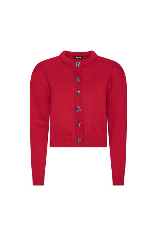 Firm Knit Cardigan Scooter Red 