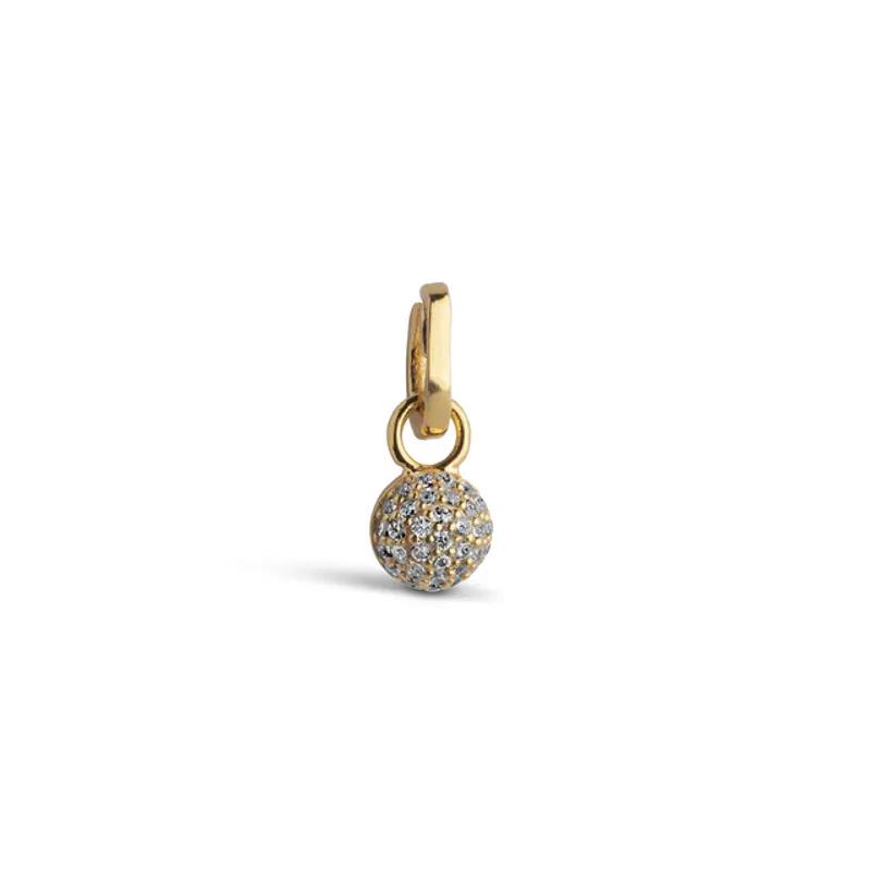 Disco Ball Charm Gold 