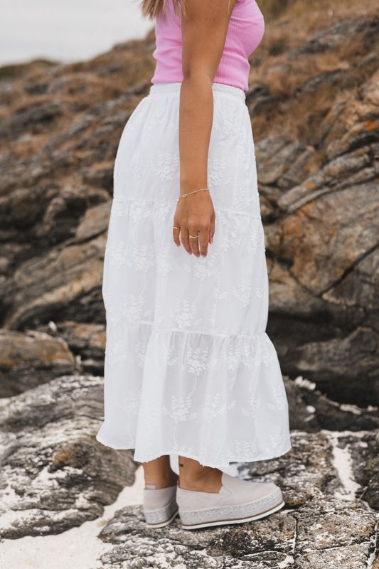 Camilla HW Skirt EMB Bright White