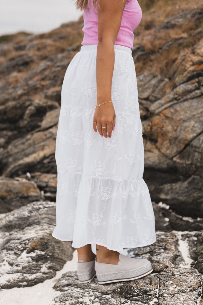 Camilla HW Skirt EMB Bright White