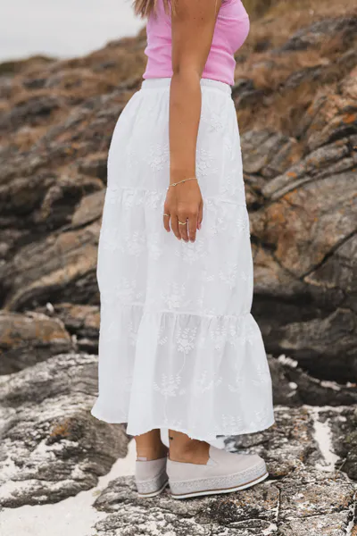 Hovedbilde Camilla HW Skirt EMB Bright White