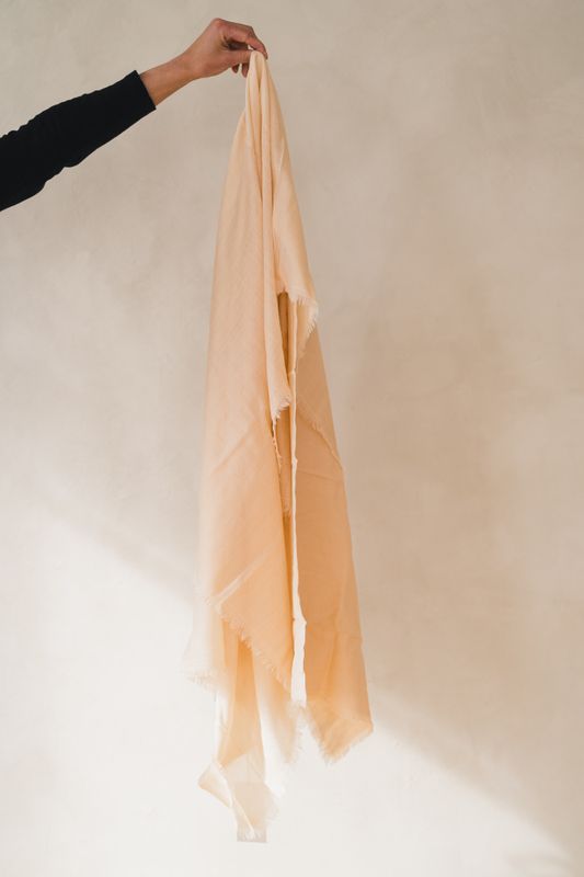 Silk Wool Sarong Ecru 