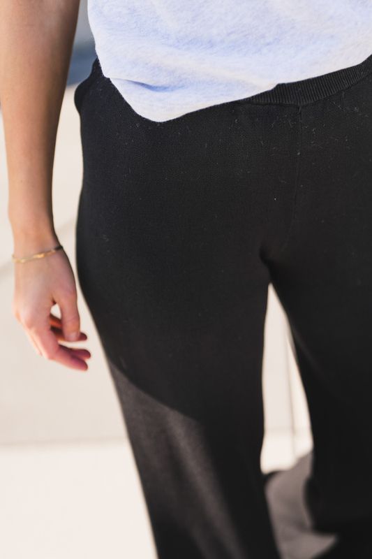 Fonny HW Knit Pant Black 