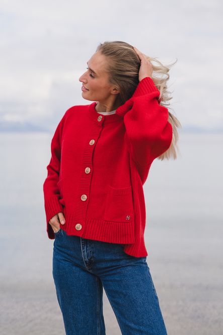 Hovedbilde Julia Wide Cardigan Red 