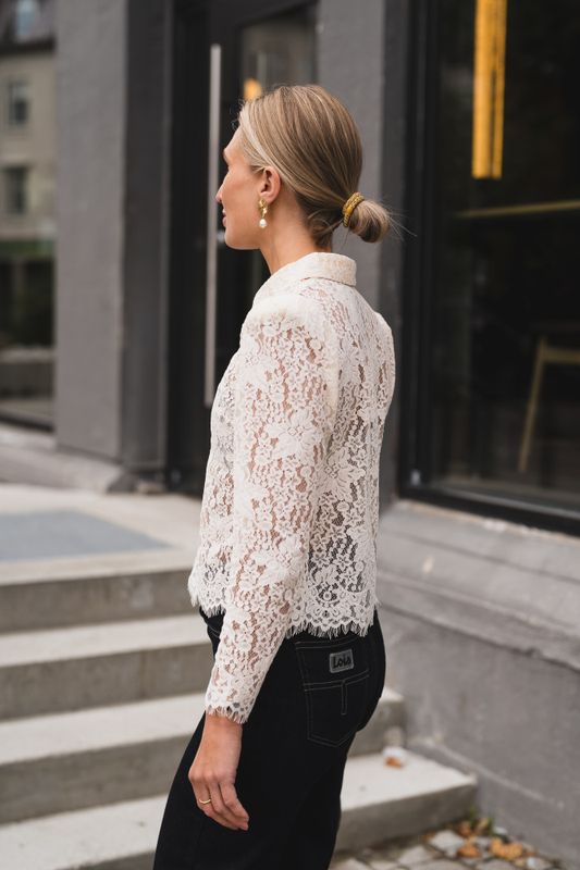 Lace Shirt Vintage White 