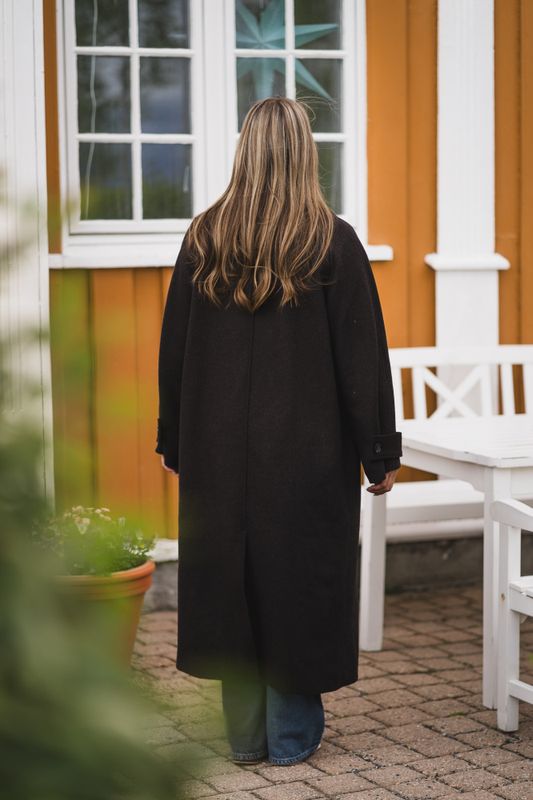 Keaton Wool Coat Chocolate