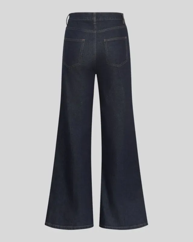 Solia Ada Wide Jeans Dark Blue Wash