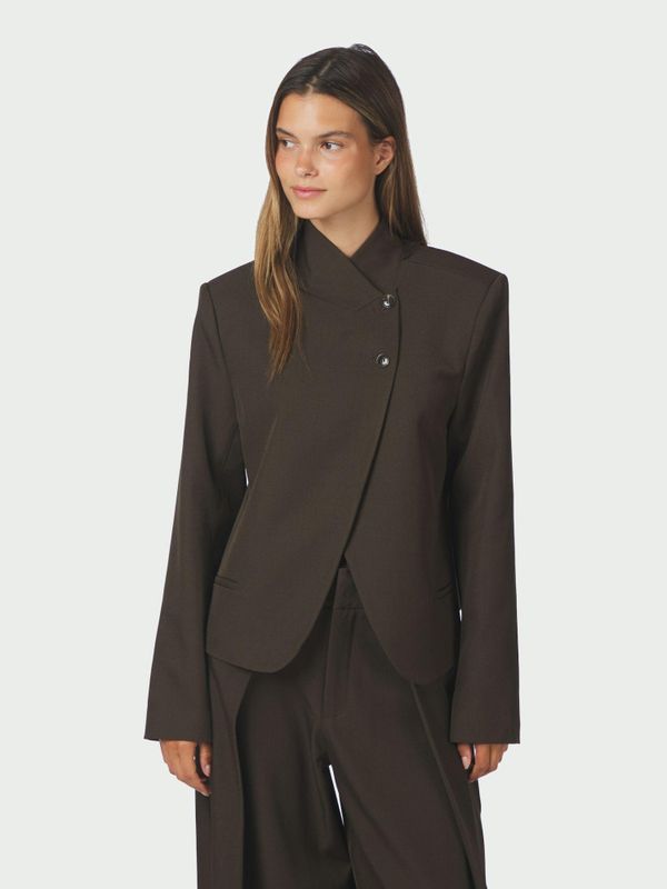 Tiria Structure Blazer Dark Brown 
