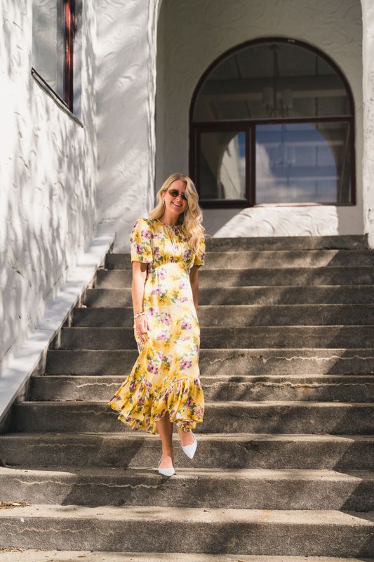 Satin Midi Dress Sunflower Haze 