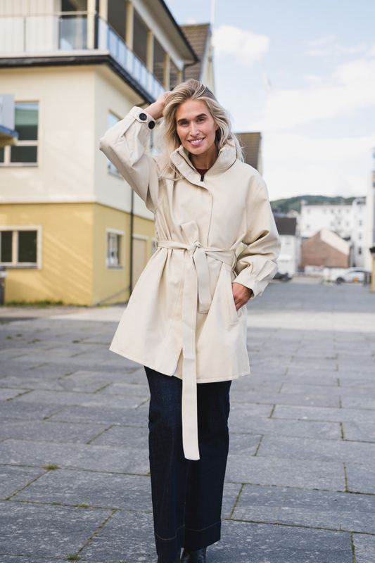 Rossby Coat Beige Denim 