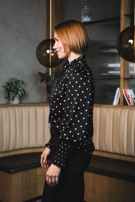 Camisa Dot Blouse Black 